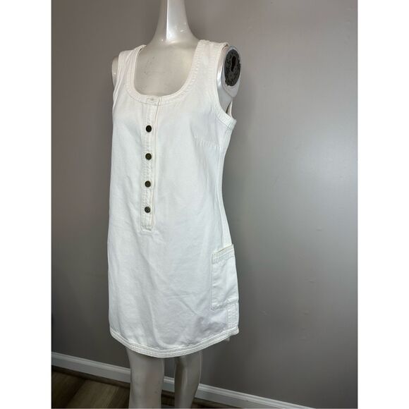 FRAME Trapunto denim mini dress Size XS $328 - Picture 4 of 10
